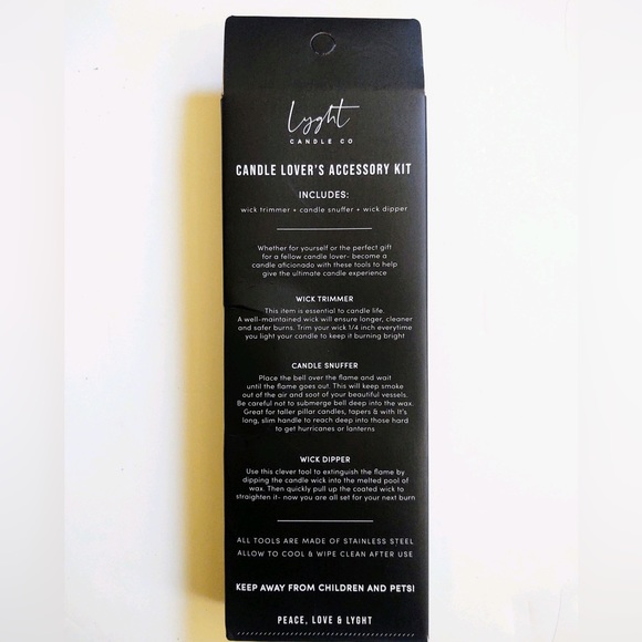 🎁Lyght Candle Co. Candle Lover’s Accessory Kit - Gold Tone  - 3 Pieces - Picture 3 of 6